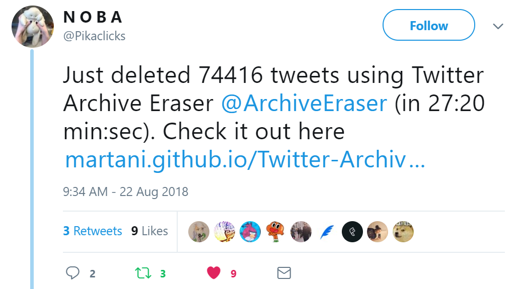 Twitter Archive Eraser FAQ Guide to deleting old tweets