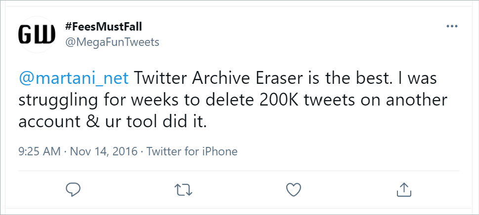 Twitter Archive Eraser | Delete Old Tweets